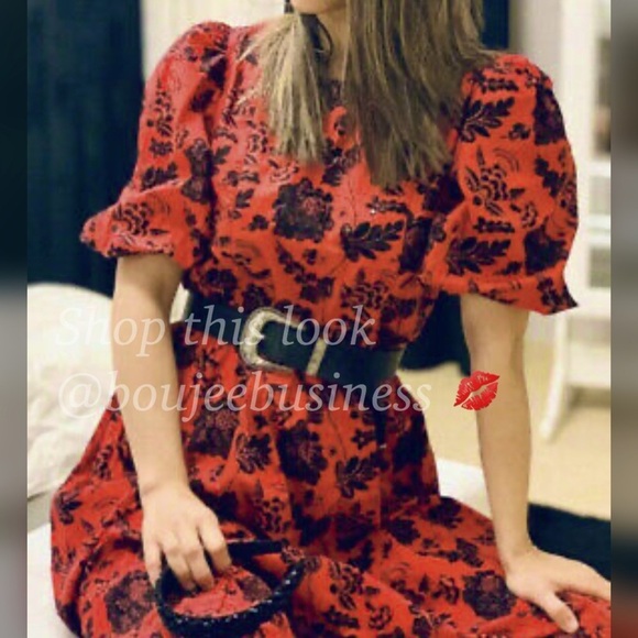 ZARA Sequinned Printed Dress - Picture 5 of 14